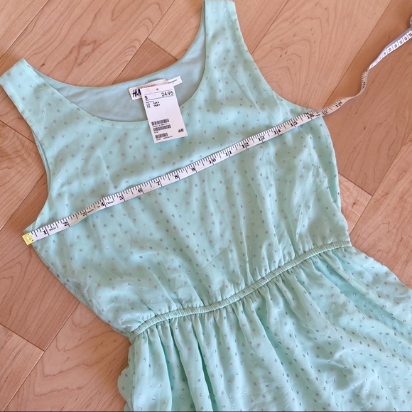 h&m summer casual party dress mint green girls S - Picture 5 of 7